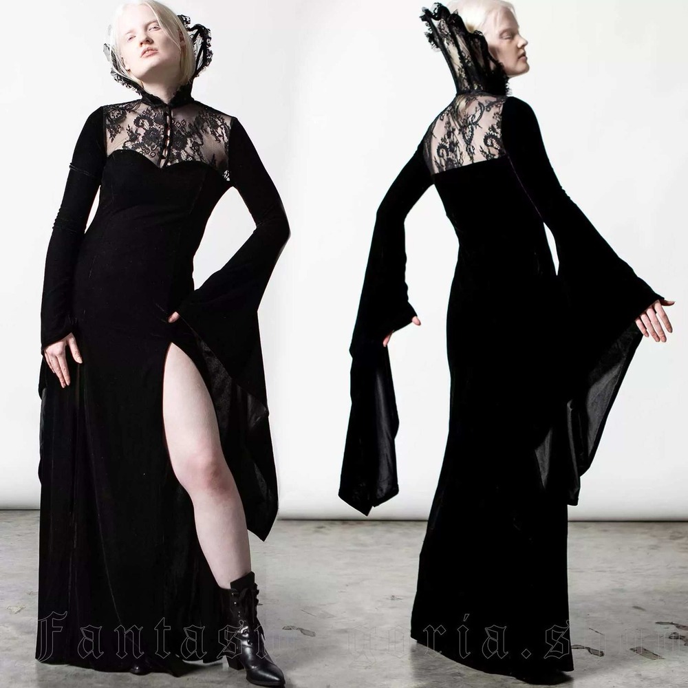Killstar dawn maxi lace black dress